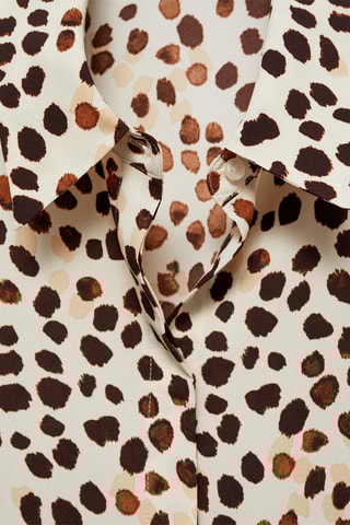 Chemise imprimée fluide - Marron