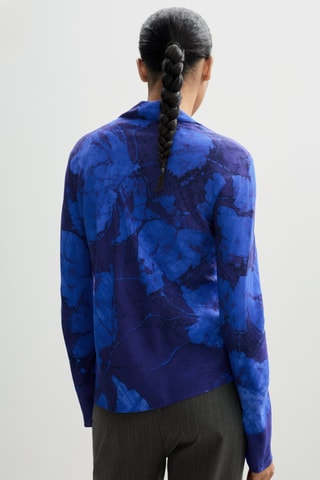 Chemise à imprimé à fleurs - Bleu