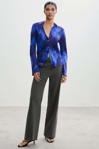 Chemise à imprimé à fleurs - Bleu