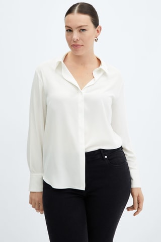 Chemise fluide regular-fit - Blanc