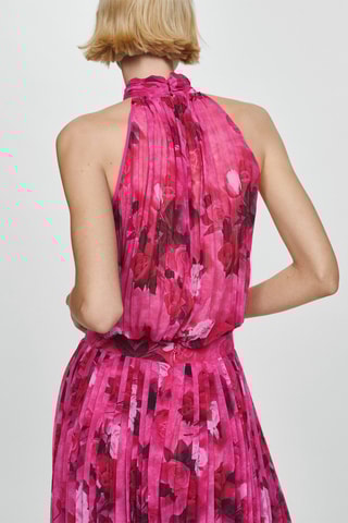 Blouse imprimée emmanchures américaines - Fuchsia