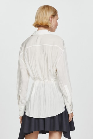 Chemise effet froissé - Blanc