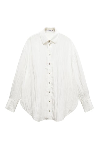 Chemise effet froissé - Blanc