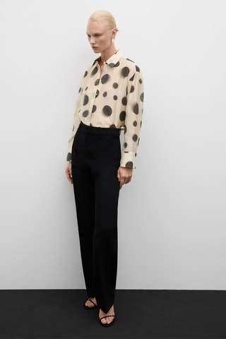 Chemise Lyocell pois - Crème