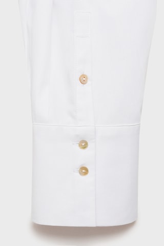 Chemise crop poche - Blanc