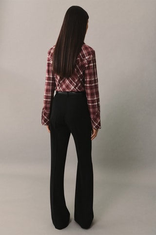Chemise à carreaux en coton - Bordeaux