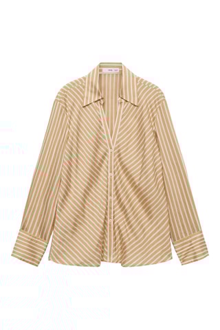 Chemise fluide rayures - Beige