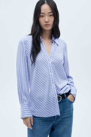 Chemise fluide rayures - Bleu