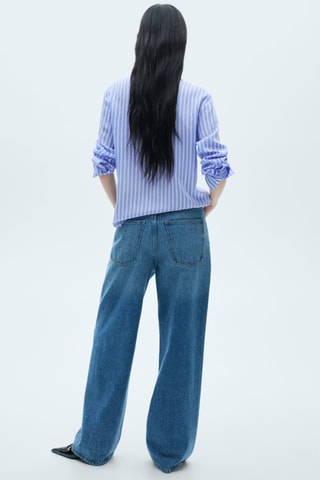 Chemise fluide rayures - Bleu