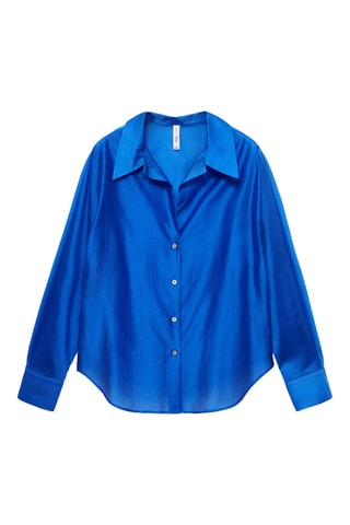 Chemise Lyocell satinée - Bleu