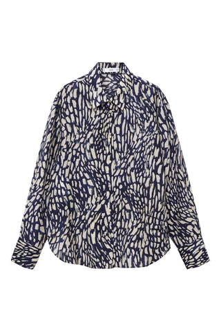 Chemise imprimée Lyocell - Bleu