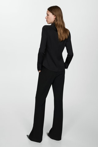 Chemise fluide manches longues - Noir