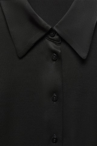 Chemise fluide satinée - Noir