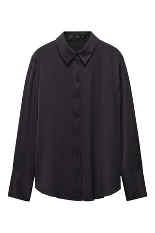 Chemise fluide satinée - Noir