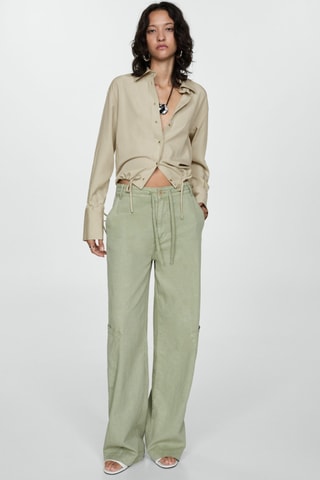 Chemise Lyocell nœud - Vert clair