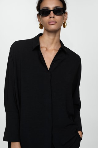 Chemise fluide texturée - Noir