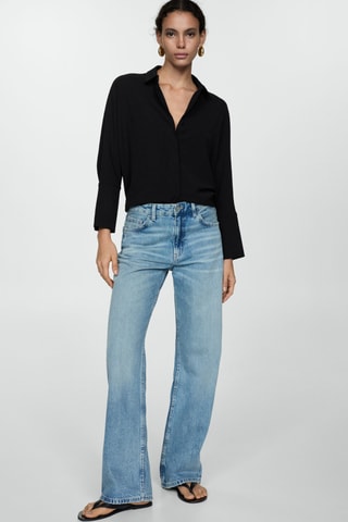 Chemise fluide texturée - Noir