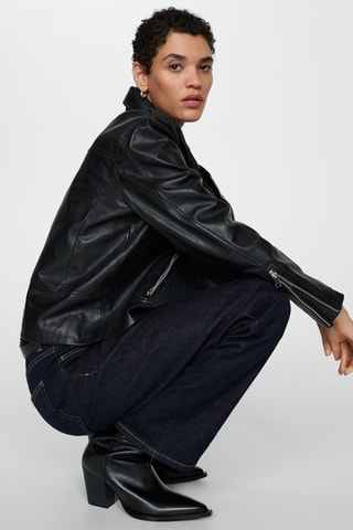 Jean droit taille haute - Bleu