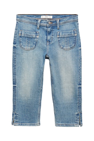 Jean capri poches - Bleu