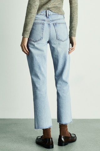 Jean Blanca droit crop - Bleu