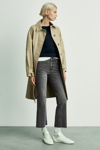 Jean Sienna flare crop - Gris