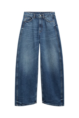 Jean Balloon taille haute - Bleu
