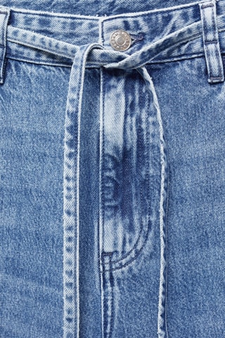 Jean wideleg loose cordon de serrage - Bleu
