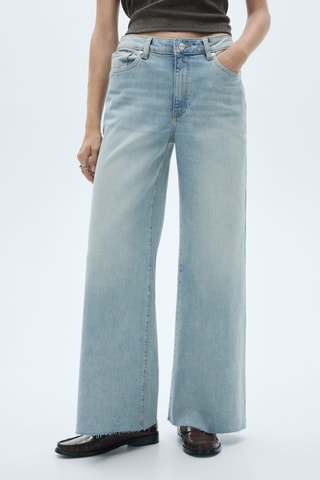Jupe-culotte jean taille normale - Bleu