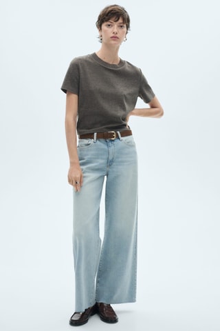 Jupe-culotte jean taille normale - Bleu