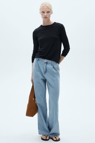 Jean Wideleg pinces - Bleu