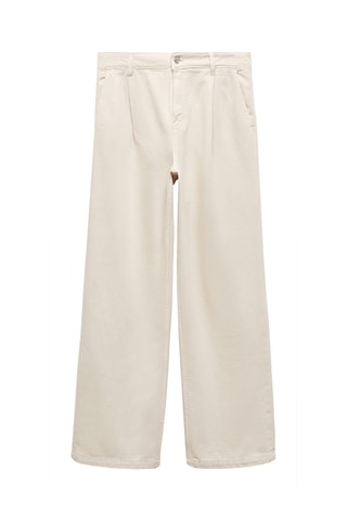 Jean Wideleg pinces - Beige