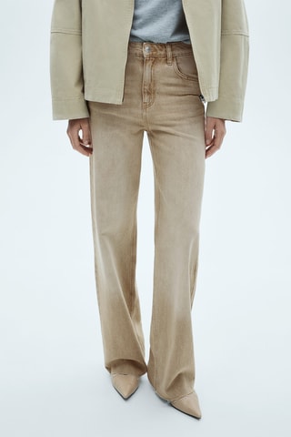 Jean Danila wideleg taille haute - Beige