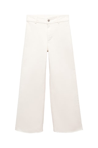 Jean style jupe-culotte Catherin taille haute - Blanc