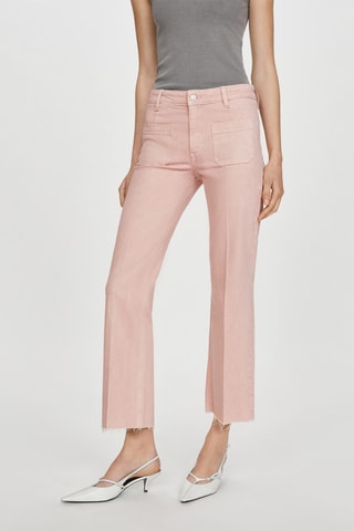 Jean flare poches - Rose