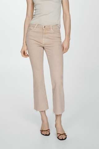 Jean Sienna flare crop - Beige