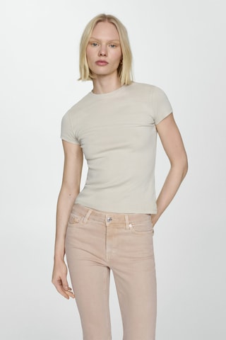 Jean Sienna flare crop - Beige