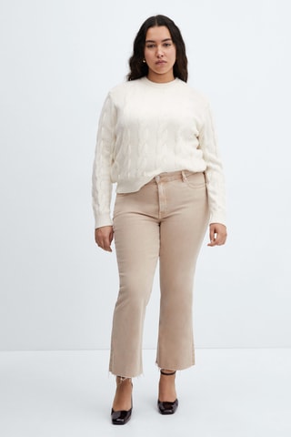 Jean Sienna flare crop - Beige