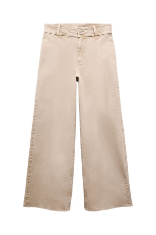 Jean style jupe-culotte Catherin taille haute - Beige