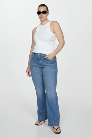 Jeans flare taille normale - Bleu