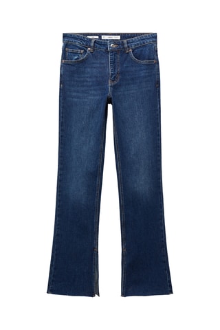 Jean droit taille normale ouvertures - Bleu