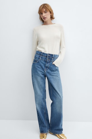 Jean droit double taille - Bleu