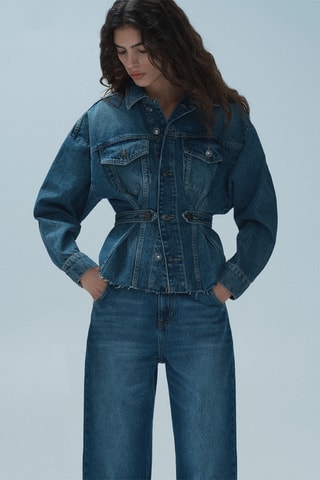 Jean droit double taille - Bleu