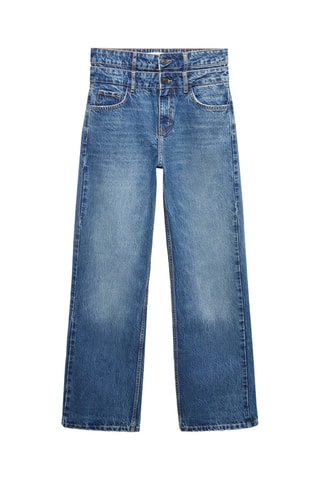 Jean droit double taille - Bleu