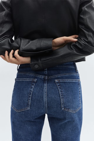 Jean Claudia slim crop - Bleu