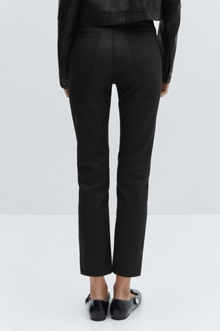 Jean Claudia slim crop enduit - Noir