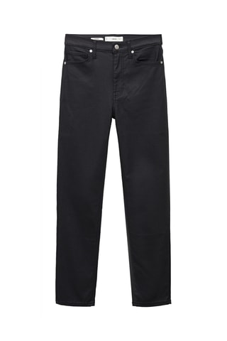 Jean Claudia slim crop enduit - Noir