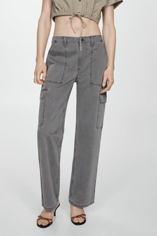 Jean cargo poches - Gris