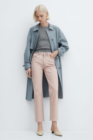 Jean droit crop - Rose