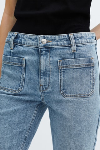 Jean flare poches - Bleu