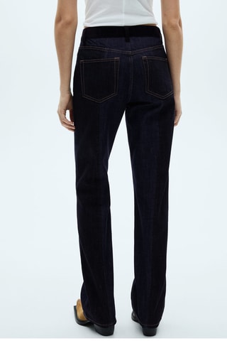 Jean droit taille haute - Bleu